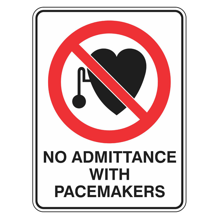 Prohibition Sign - No Admittance With Pacemakers