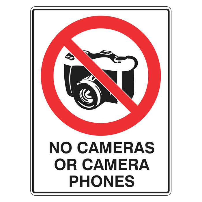 Prohibition Sign - No Cameras Or Camera Phones