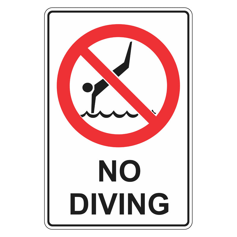 Prohibition Sign - No Diving – Safetysigns.com.au