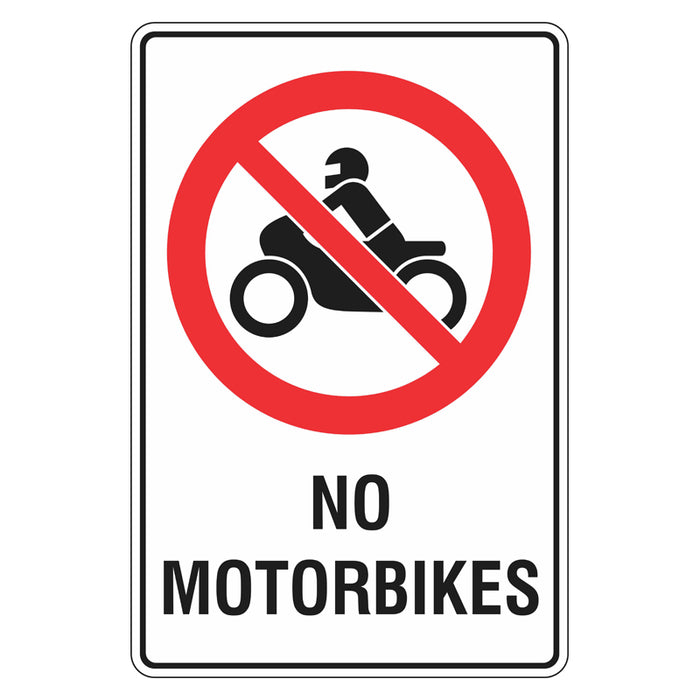 Prohibition Sign - No Motorbikes