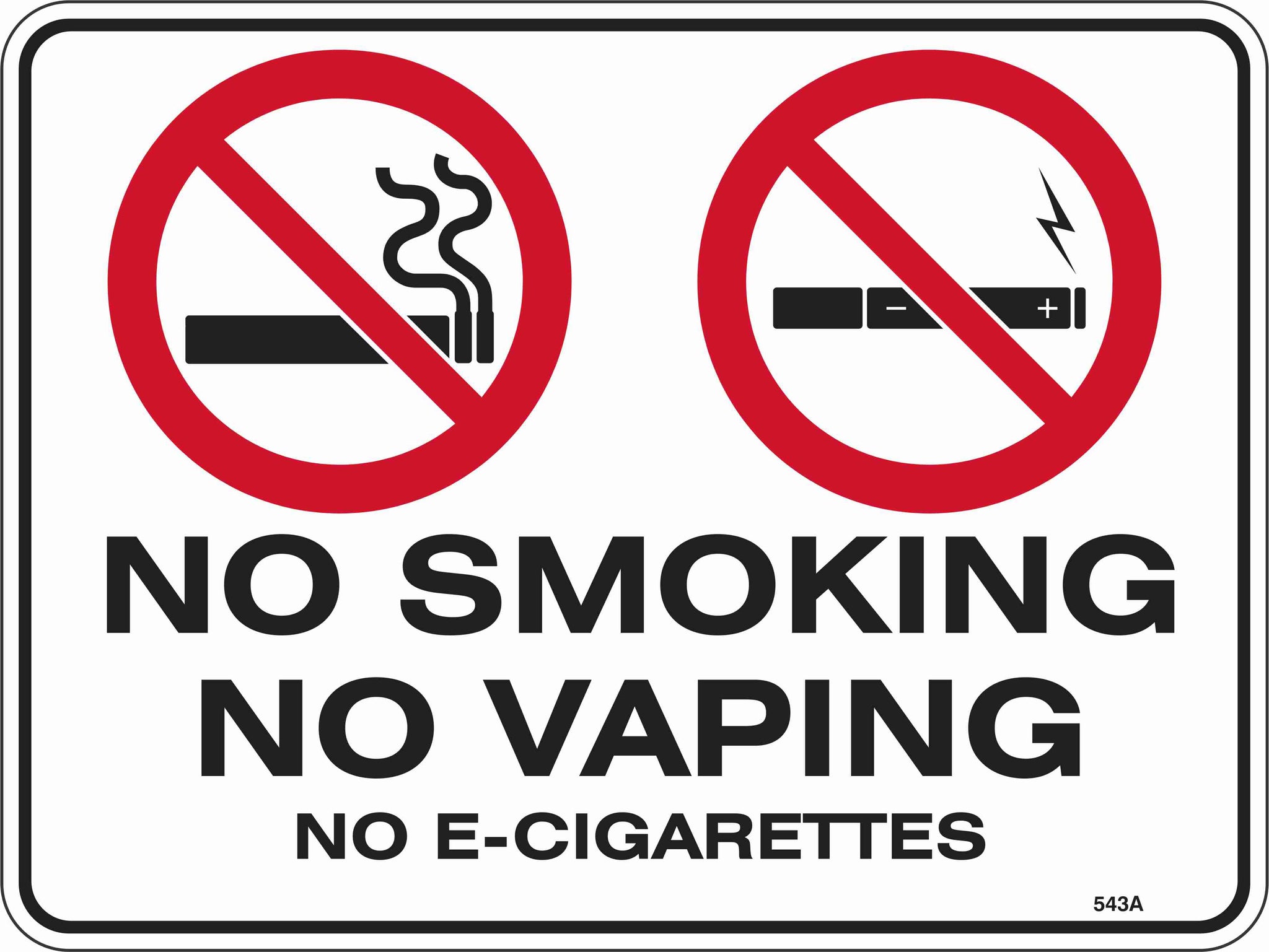 No Smoking No Vaping No E-Cigarettes Sign – Safetysigns.com.au