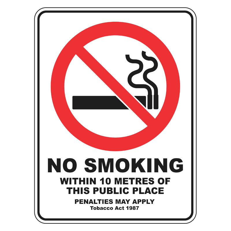 No Smoking Within 10 Metres Of This Public Place Sign – Safetysigns.com.au