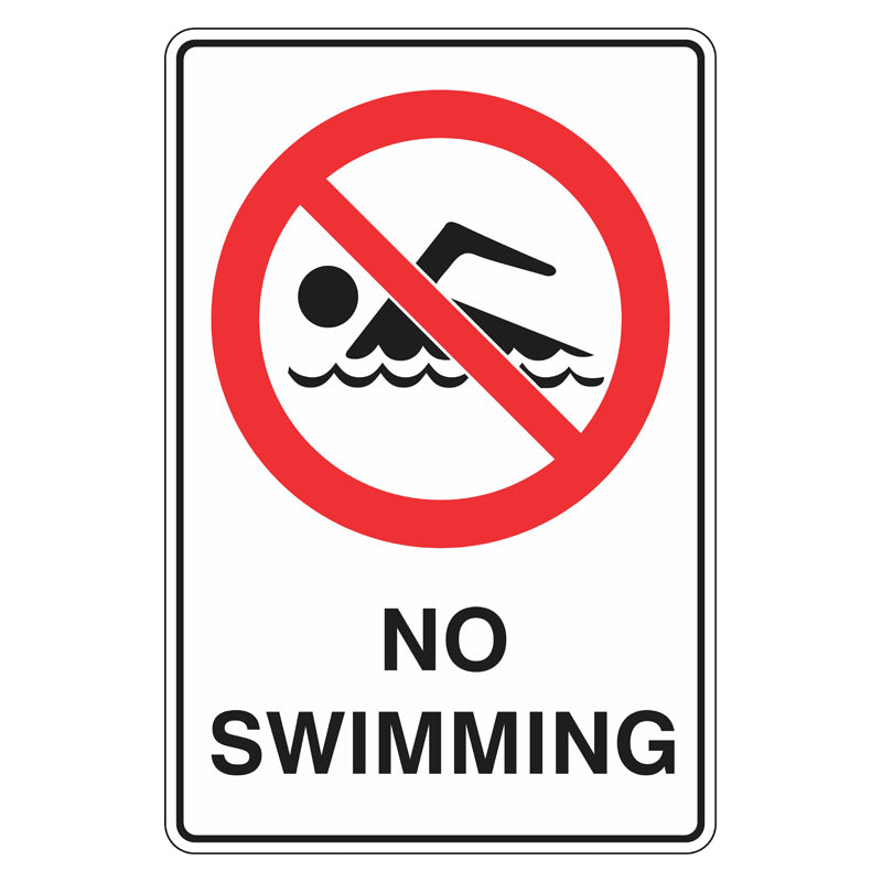 Prohibition Sign - No Swimming — Safetysigns.com.au