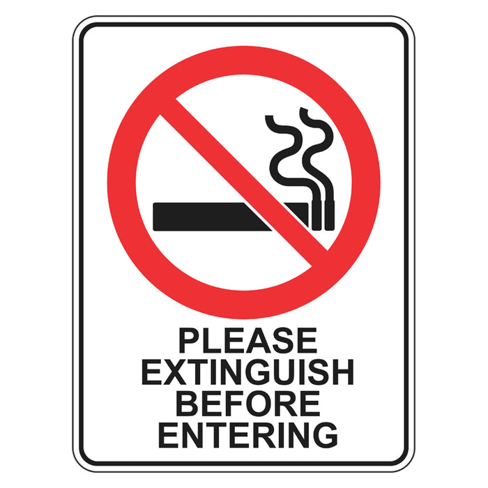 Prohibition Sign - Please Extinguish Before Entering