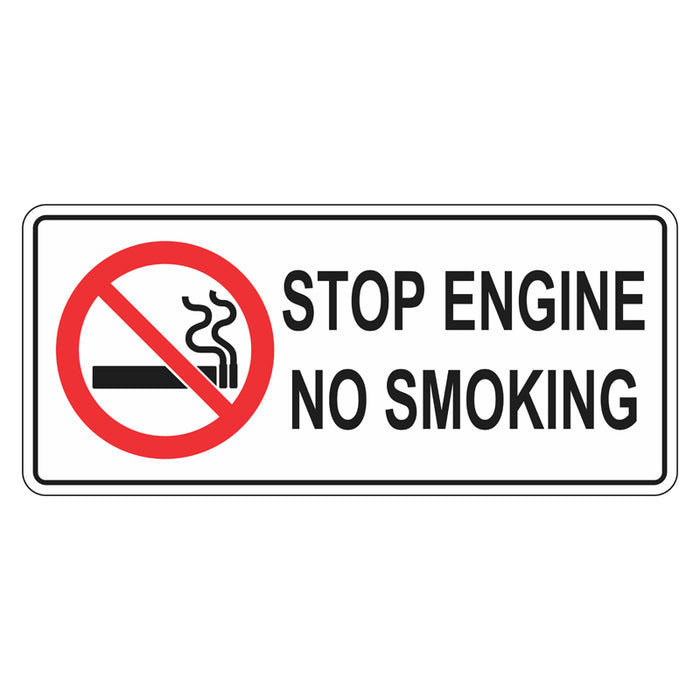 Prohibition Sign - Stop Engine No Smoking