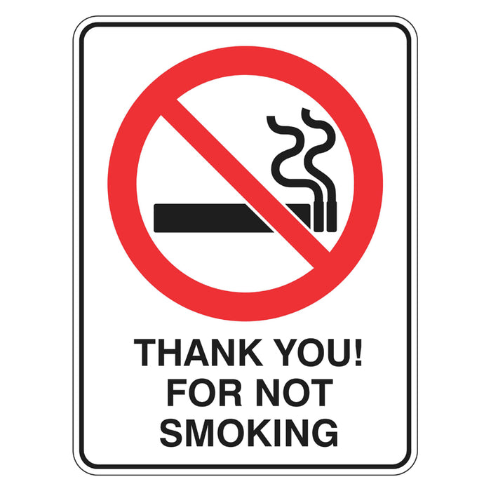 Prohibition Sign - Thank You! For Not Smoking