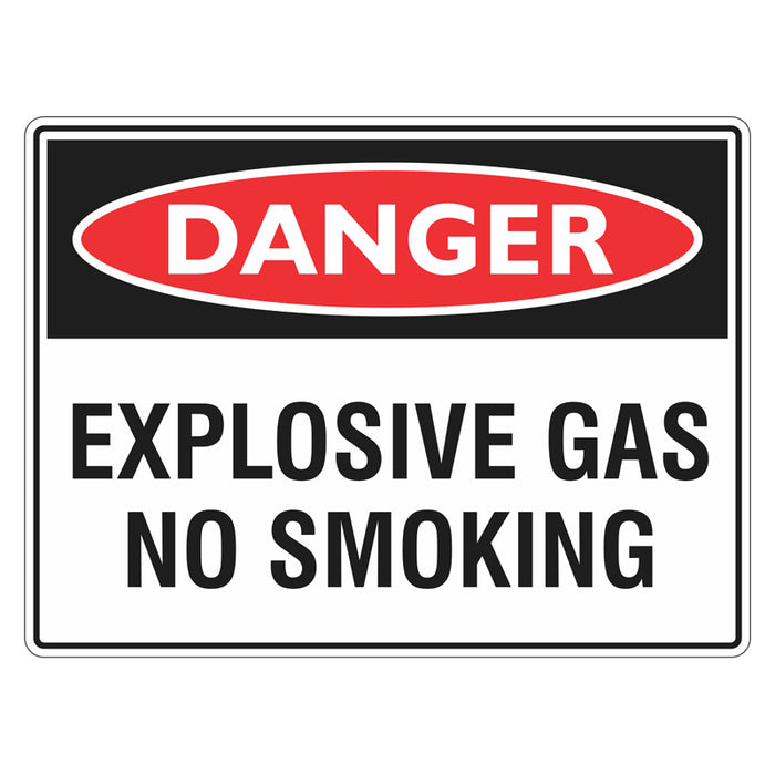 Danger Sign - Explosive Gas No Smoking