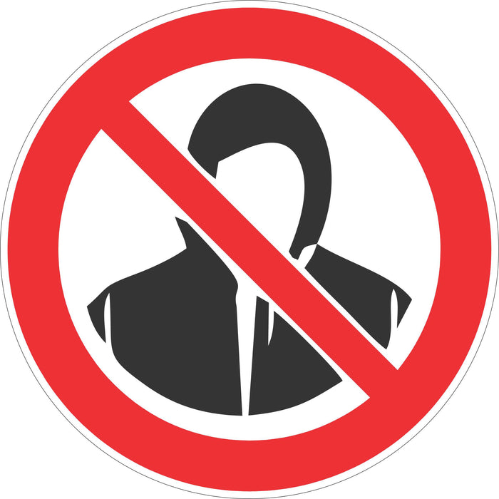 Prohibition Sign - No Hoodies