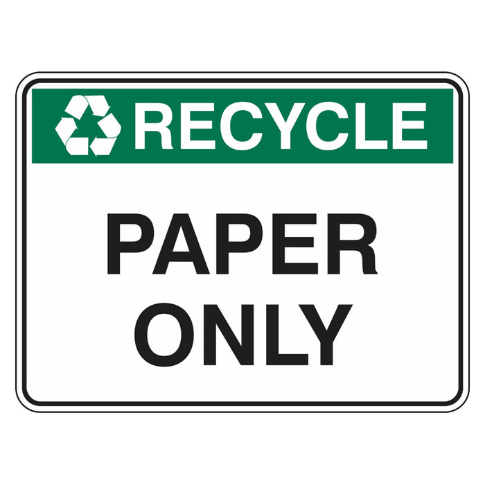 Recycling Sign - Paper Only