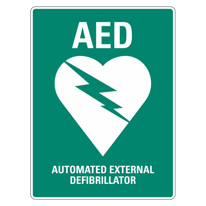 Emergency Sign - AED Automated External Defibrillator