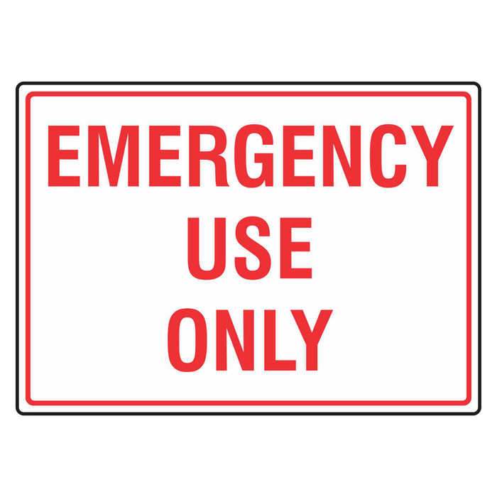 Emergency Sign - Emergency Use Only