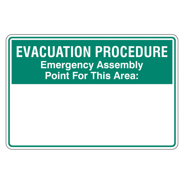 Emergency Sign - Evacuation Procedure