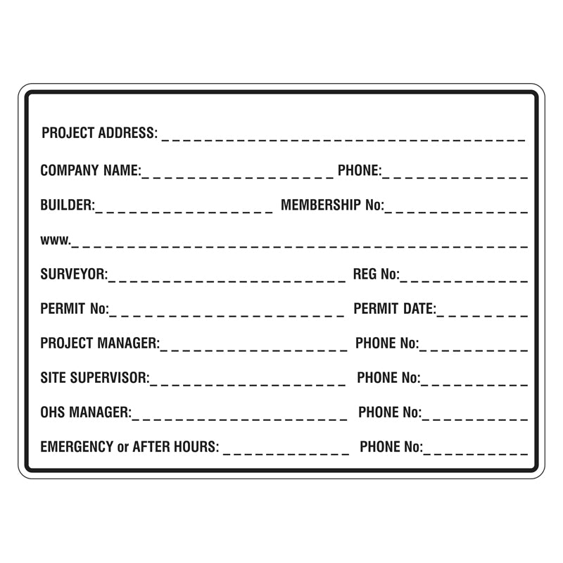 Building Site Signs