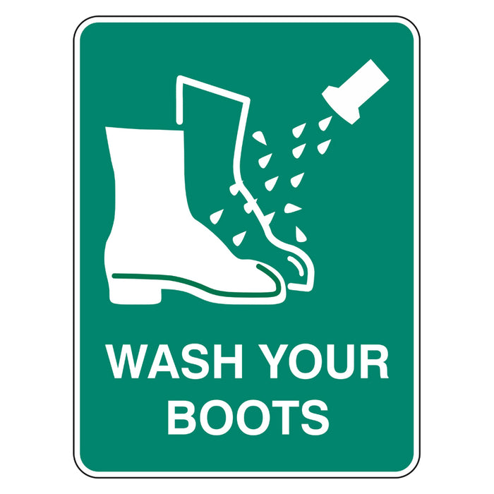 Emergency Sign - Wash Your Boots