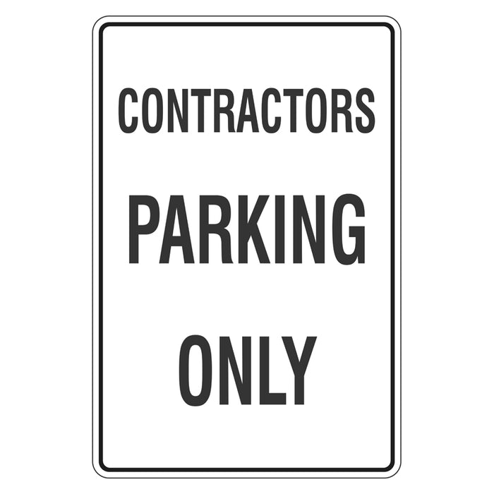 Car Park Sign - Contractors Parking Only