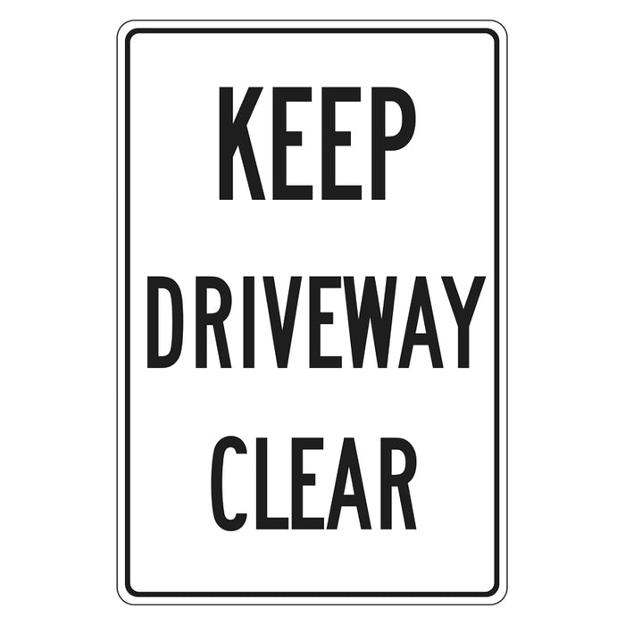 Car Park Sign - Keep Driveway Clear