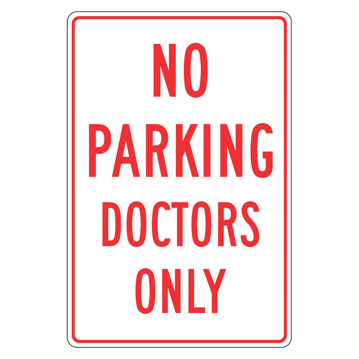 Car Park Sign - No Parking Doctors Only