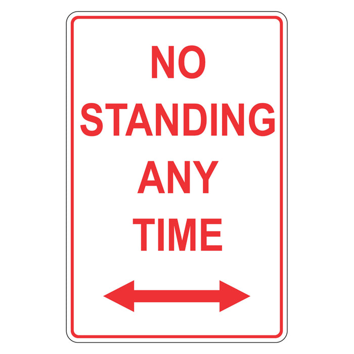 Car Park Sign - No Standing Any Time