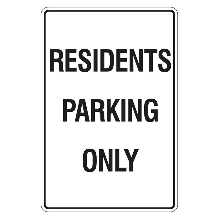 Car Park Sign - Residents Parking Only