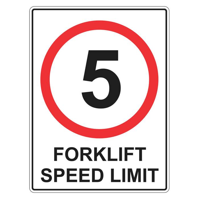 Speed Limit Sign - 5km Forklift