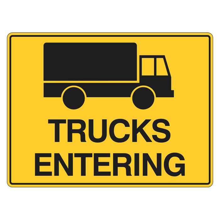 Car Park Sign - Trucks Entering