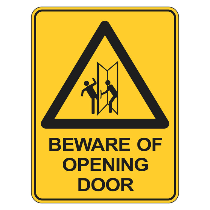 Warning Sign - Beware Of Opening Door