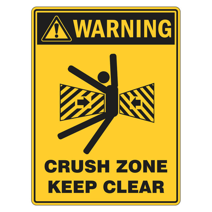 Warning Sign - Crush Zone Keep Clear