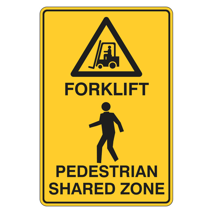 Warning Sign - Forklift Pedestrian Shared Zone