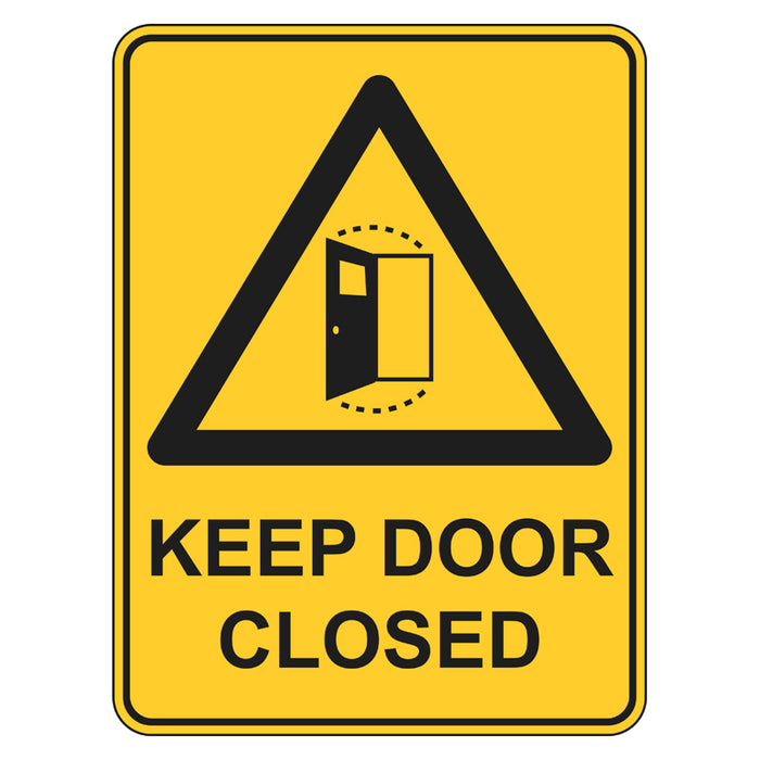 Warning Sign - Keep Door Closed