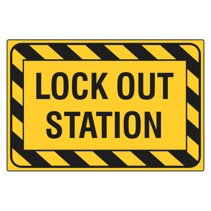 Warning Sign - Lock Out Station