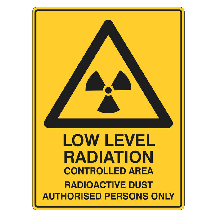 Warning Sign - Low Level Radiation Authorised Persons Only