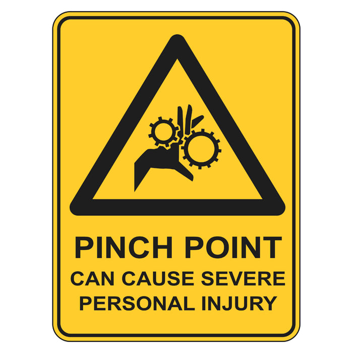 Warning Sign - Pinch Point Can Cause Severe Personal Injury