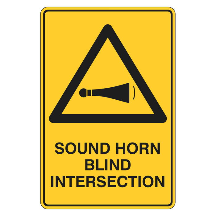 Warning Sign - Sound Horn Blind Intersection