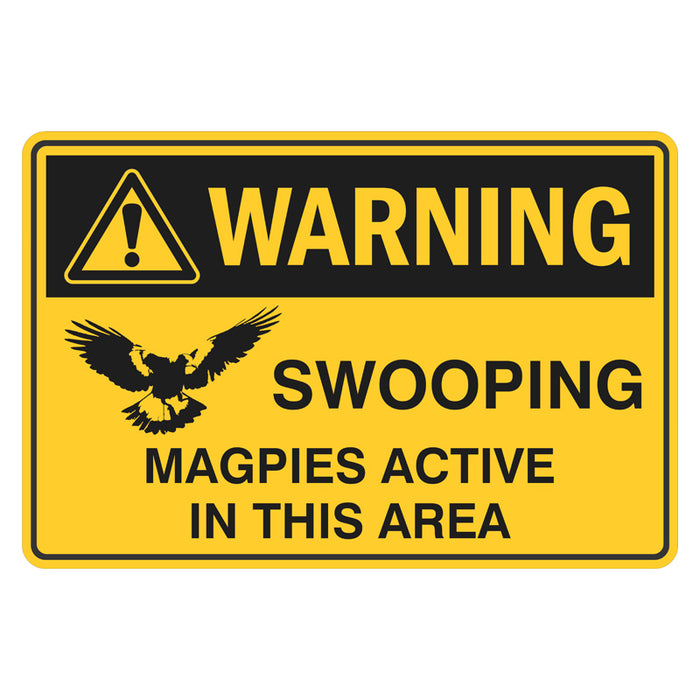 Warning Sign - Swooping Magpies Active In This Area