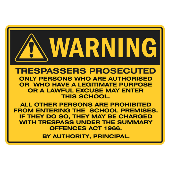 Warning Sign - Trespassers Prosecuted