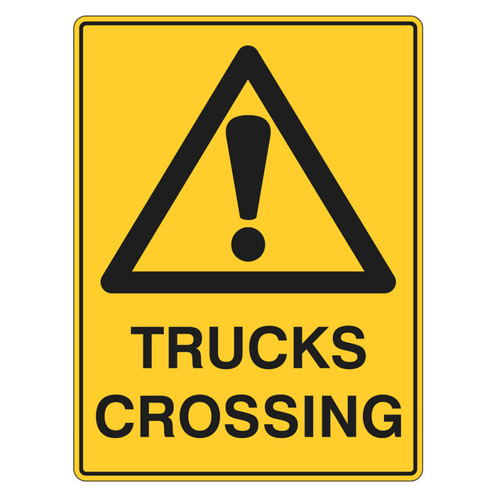 Warning Sign - Trucks Crossing