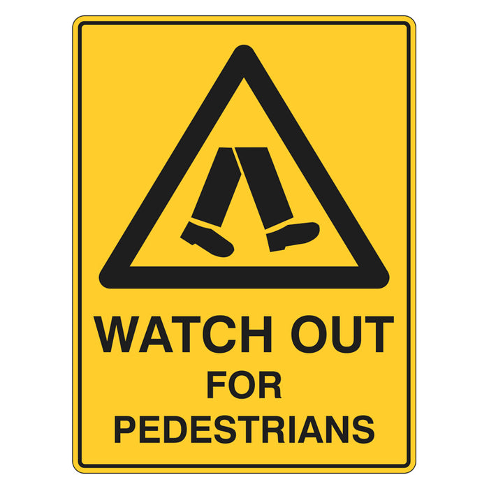 Warning Sign - Watch Out For Pedestrians