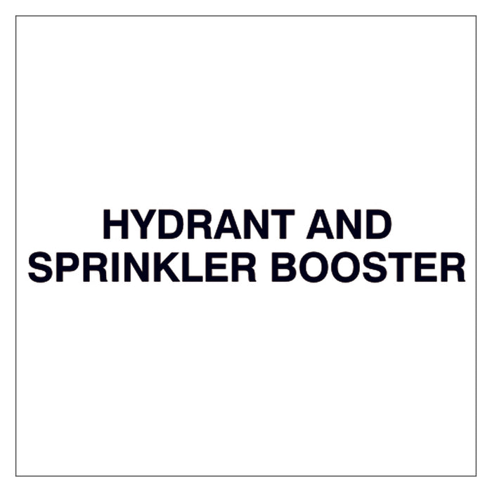 Fire Door Text - Hydrant And Sprinkler Booster