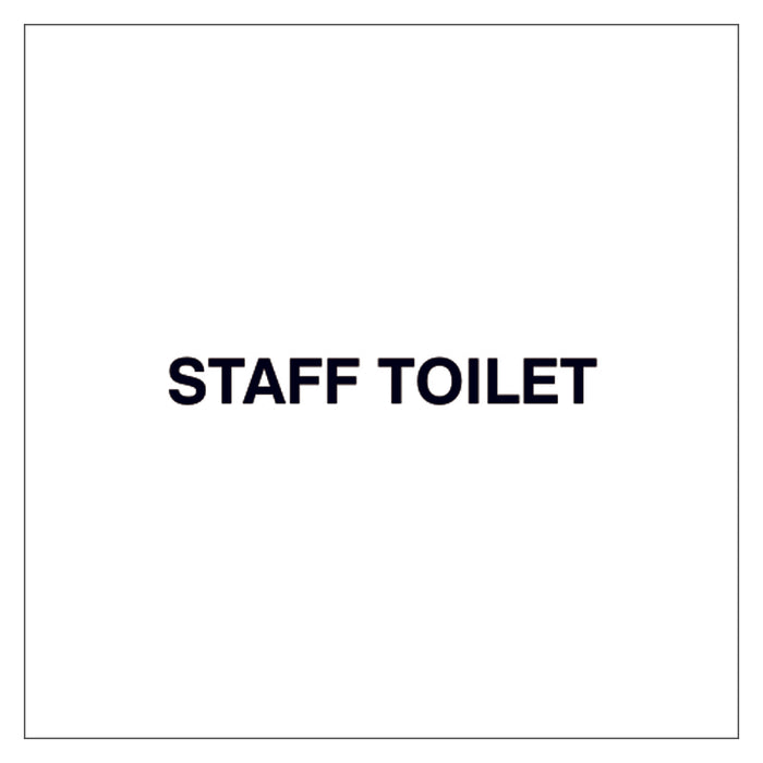 Fire Door Text - Staff Toilet