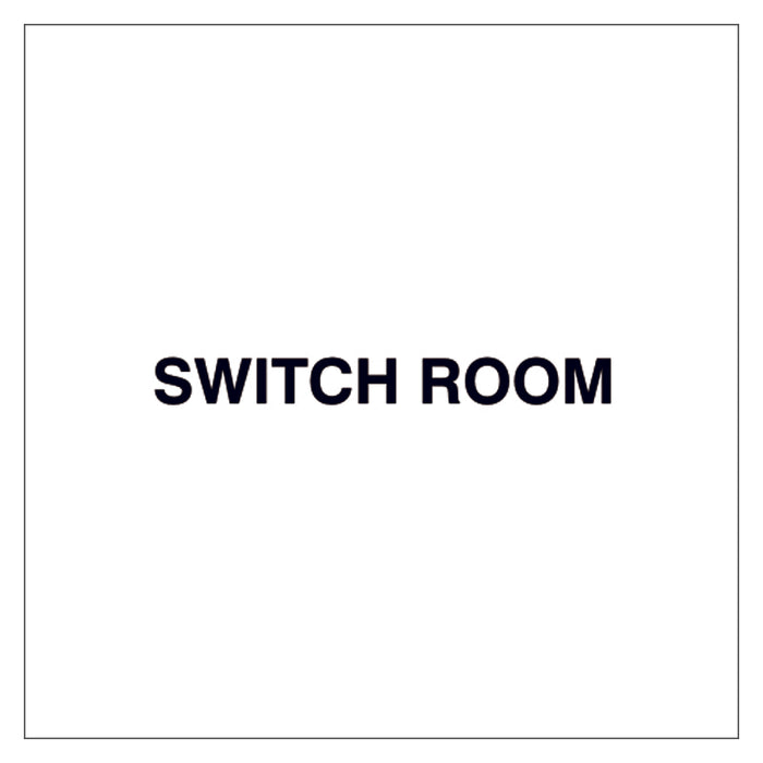 Fire Door Text - Switch Room