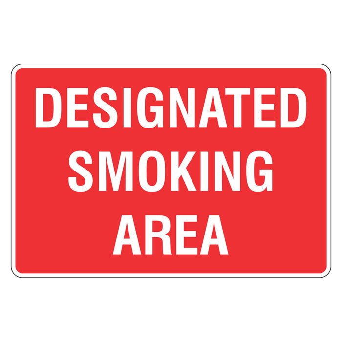 Designated Smoking Area Sign