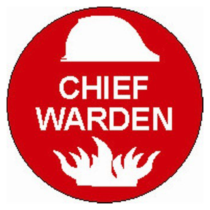 Hard Hat Label - Chief Warden