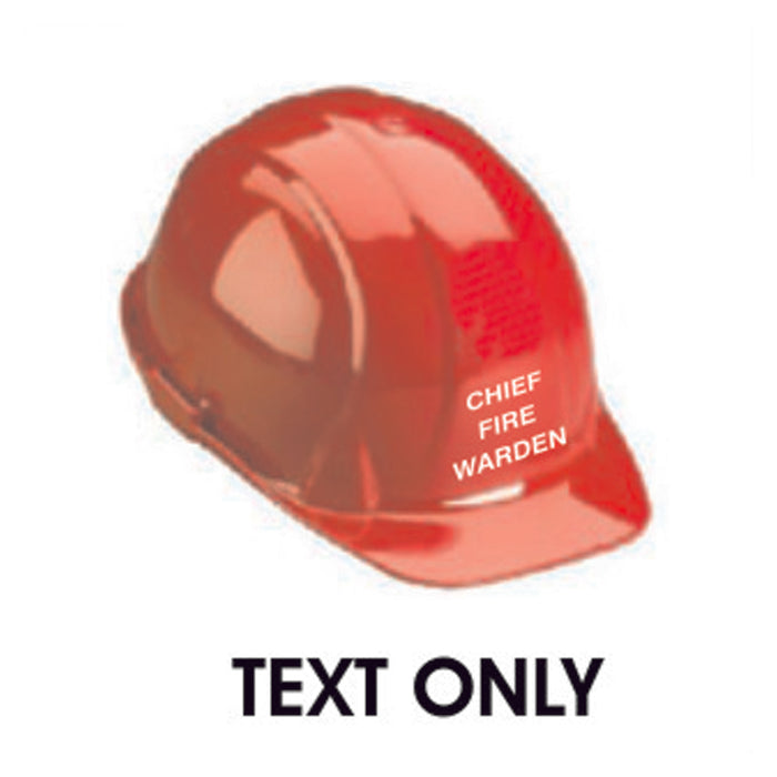 Hard Hat Text  - Chief Fire Warden