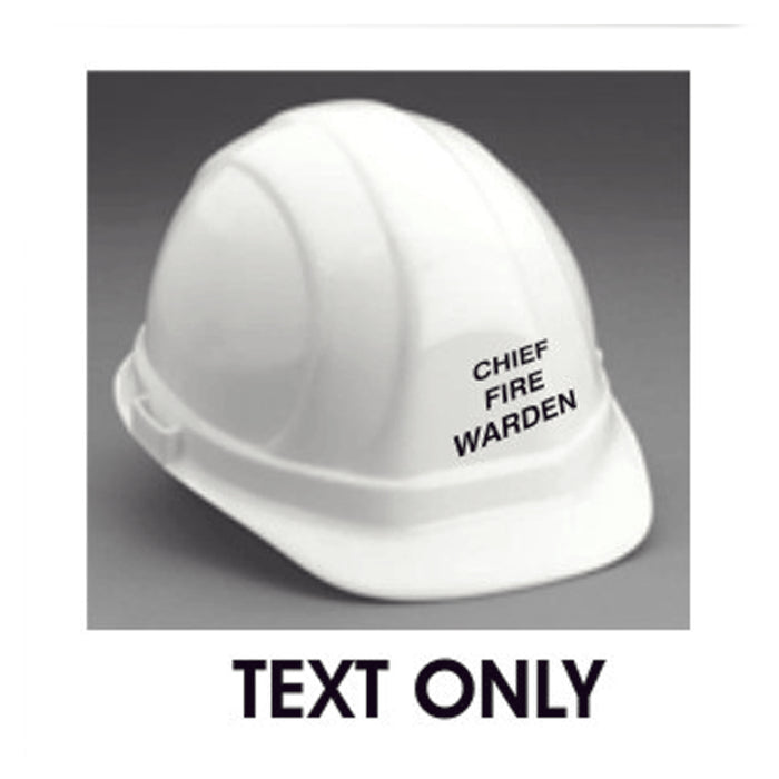 Hard Hat Text  - Chief Fire Warden