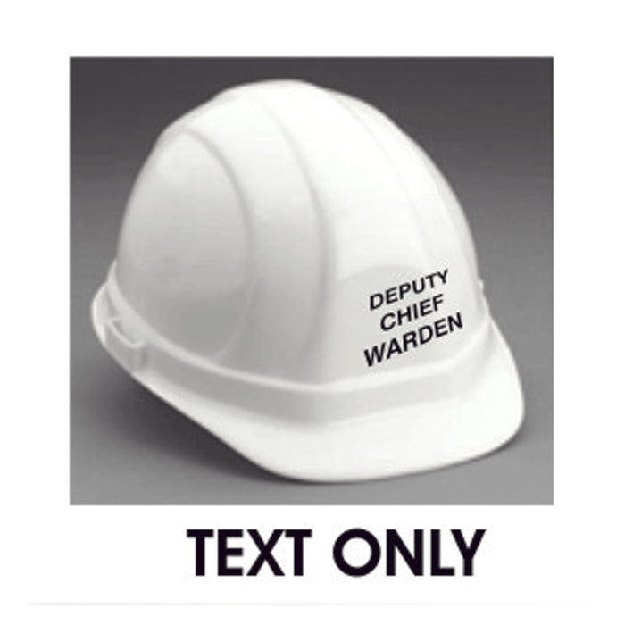 Hard Hat Text  - Deputy Chief Warden