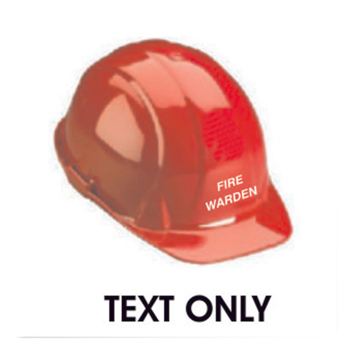 Hard Hat Text  - Fire Warden