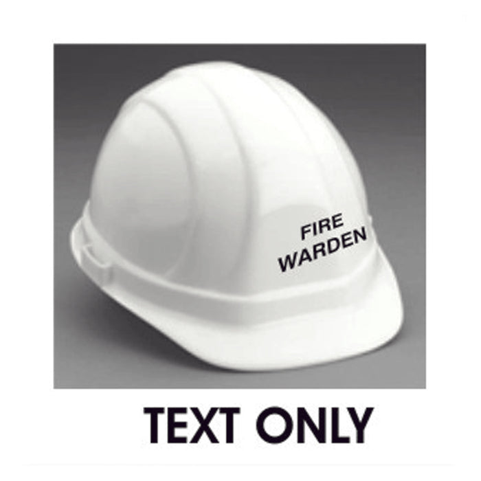 Hard Hat Text  - Fire Warden