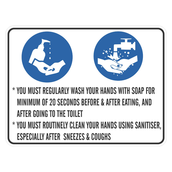 Mandatory Sign - You Must Wash and Sanitise Your Hands