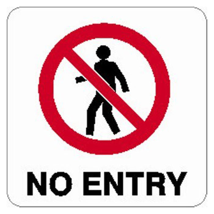 Cone Label - No Entry