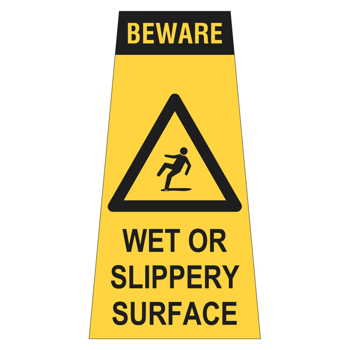 Cone Sign - Beware Wet Or Slippery Surface